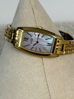 Citizen Stiletto Eco Drive Women's Gold Rectangular Tone Watch Vintage
